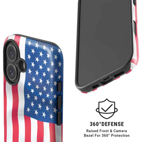 USA Flag iPhone 16 Plus Magsafe Impact Case